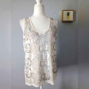Robbie & Nikky Tank Top Sleeveleses Sequin Style Party Cocktail Size  Small